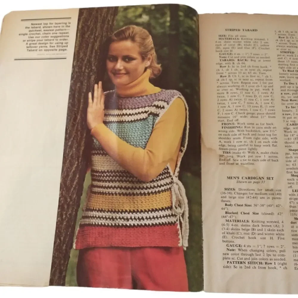 1976 McCall's Stitchery Quick Crochet Volume IV Patterns Hat Scarf Pillow Vests.